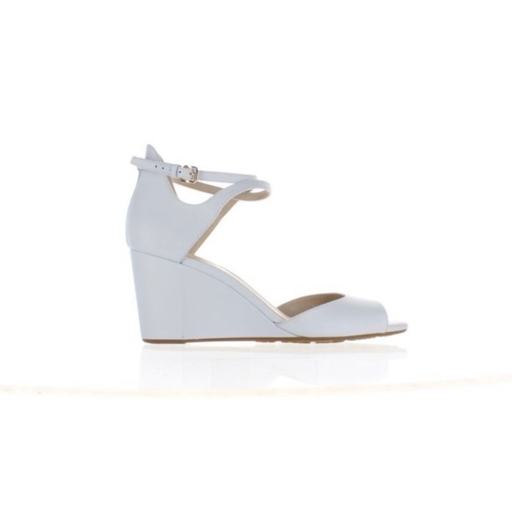 Cole Haan Womens Sadie White Ankle Strap Wedge Size 9 Medium (B, M)